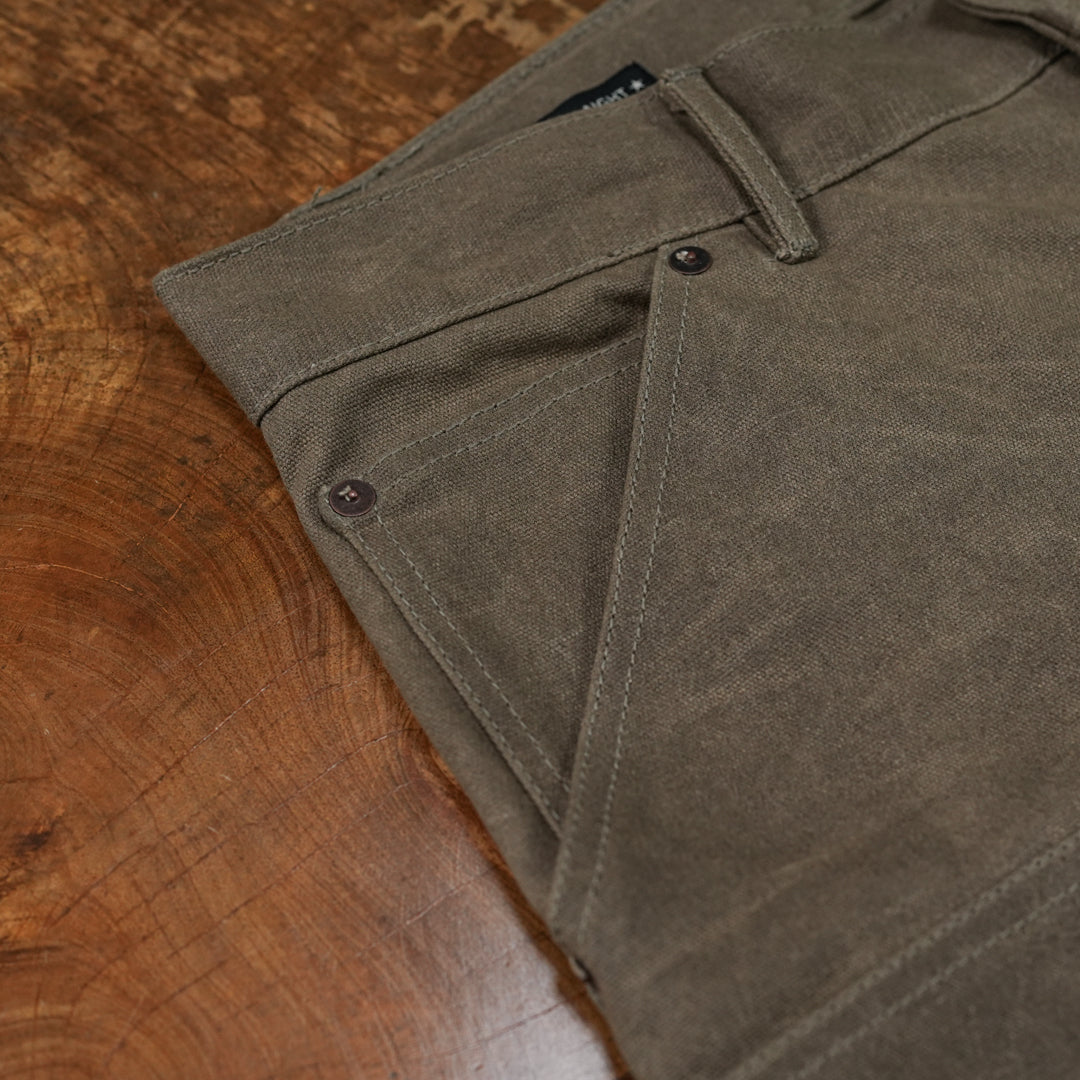 Double Knee Carpenter Field Tan 12 Oz Hard Waxed Canvas Pants For Men (True Straight)