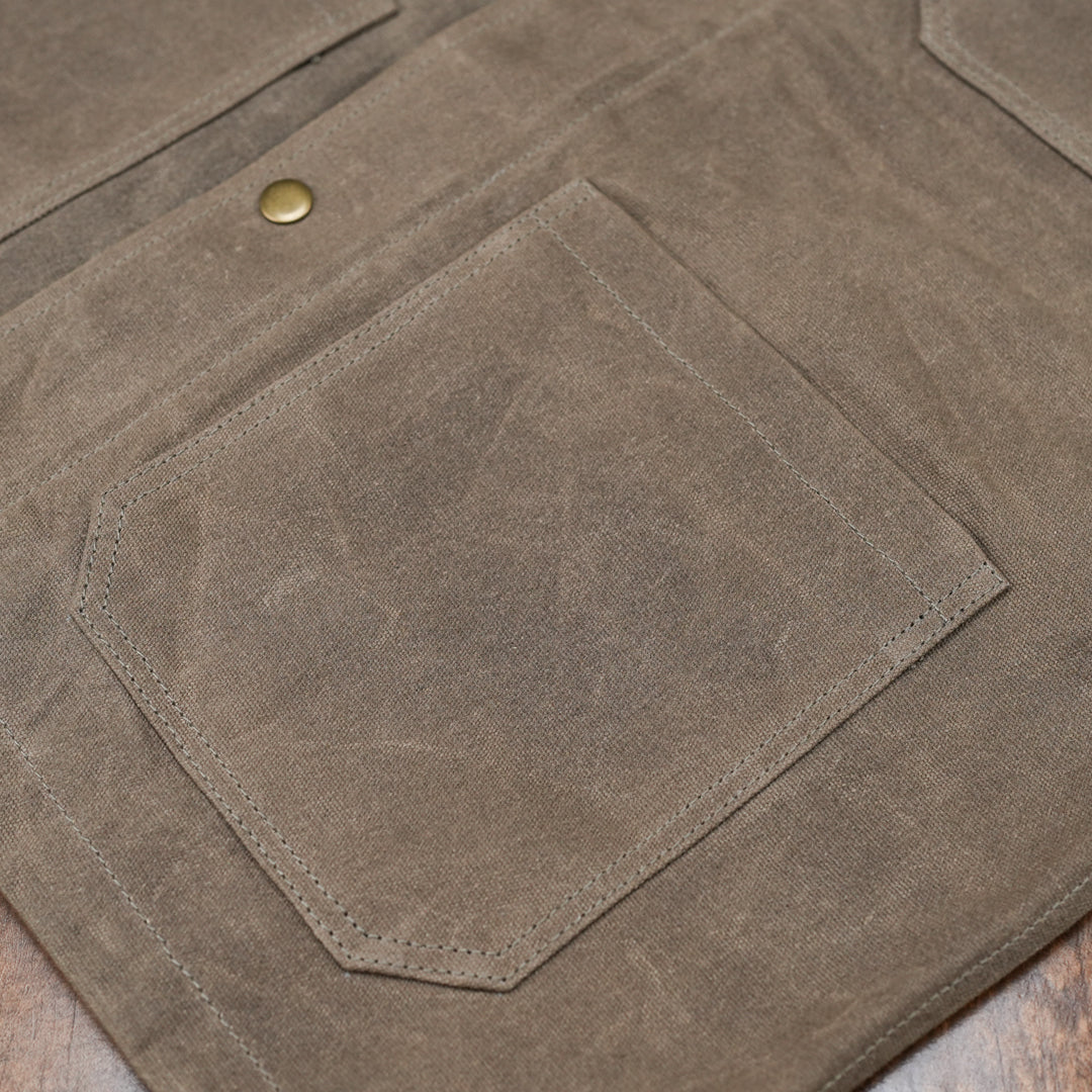 Cabin Jacket Field Tan 12 Oz Hard Waxed Canvas