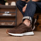 Old Skool Retro Leather Sneakers (Vintage Brown With White Sole)