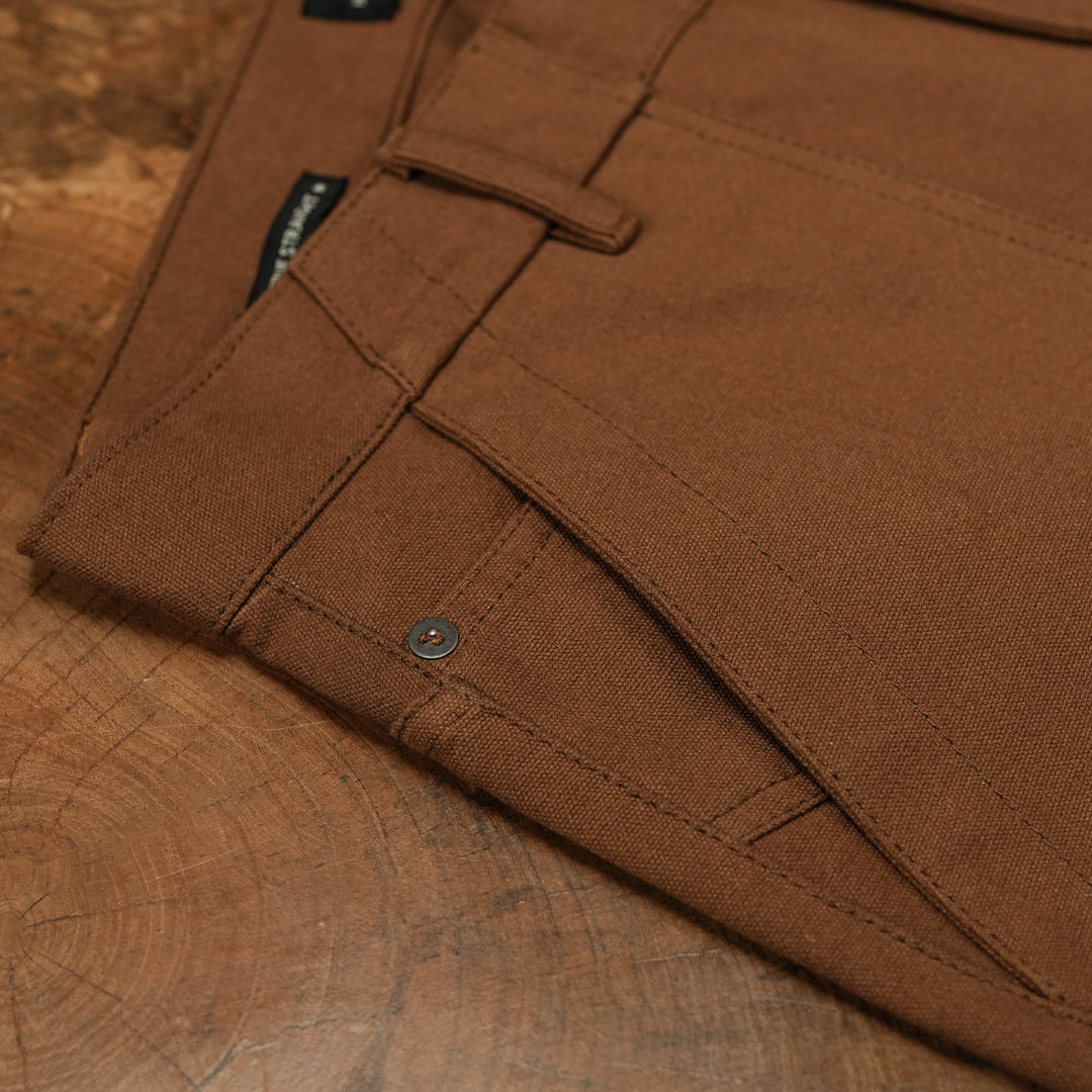 Fatigue Pants Fox Brown 12 Oz Duck Canvas For Men (True Straight)