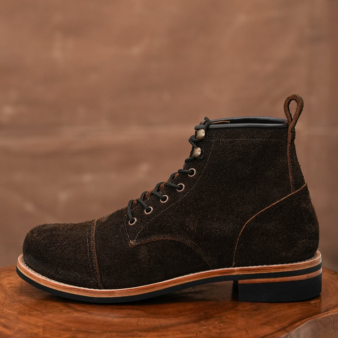 Grizzly Brown Full Grain  Water Buffalo Roughout (Leather Option )
