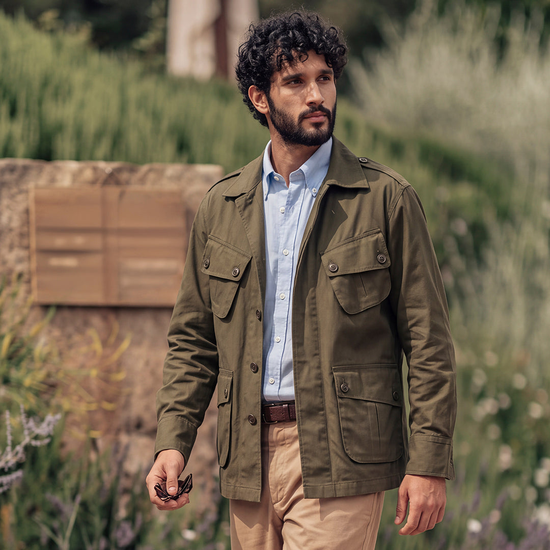 Tropical Jungle Jacket (Olive Green)