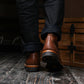 The Brandon Cap Toe Boots (Russet Waxed Roughout) (Munson Last - Goodyear Welted)