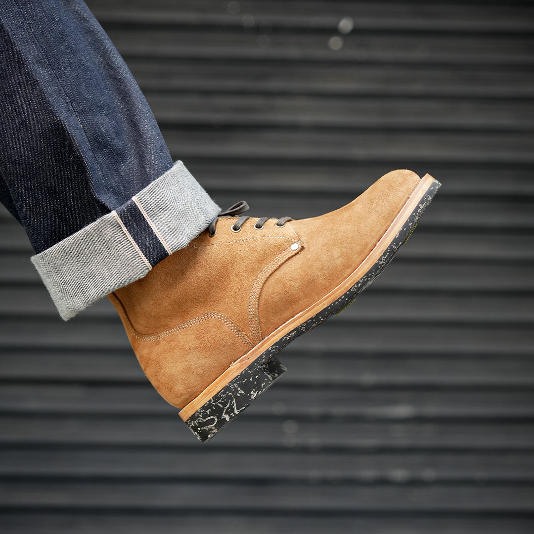 M-43 Boots 6" (Wheat Roughout) Goodyear Welted