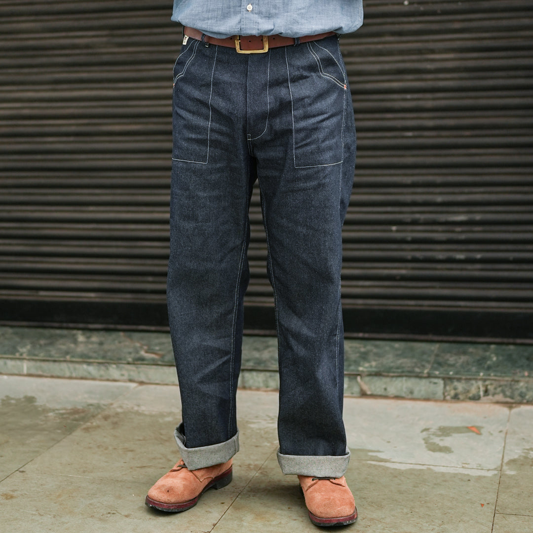 1930 Enginereeing Pants Raw Denim Old Iron Blue