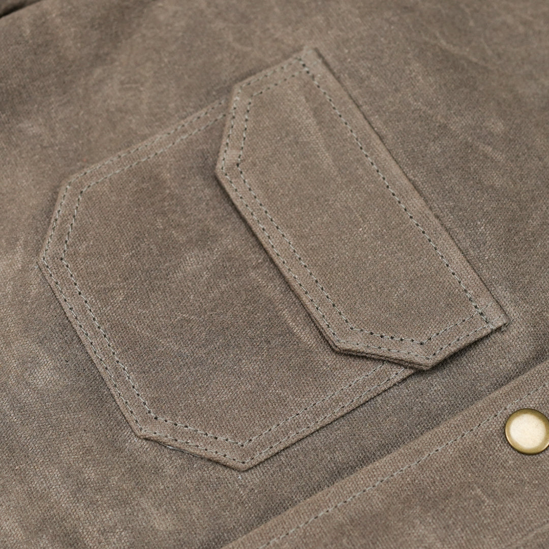 Cabin Jacket Field Tan 12 Oz Hard Waxed Canvas