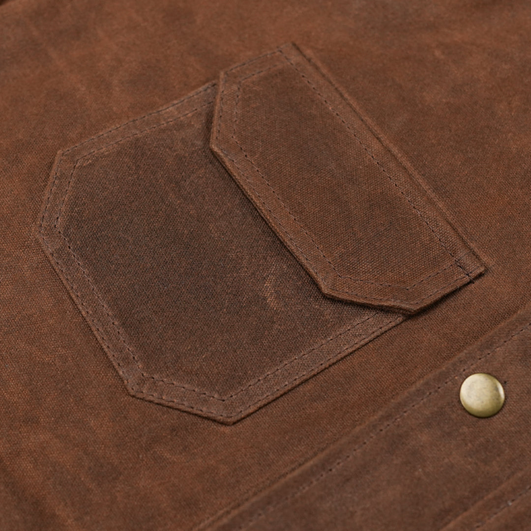 Cabin Jacket Bear Brown 12 Oz Hard Waxed Canvas