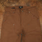 Double Knee Carpenter Fox Brown 12 Oz Duck Canvas Pants For Men (True Straight)