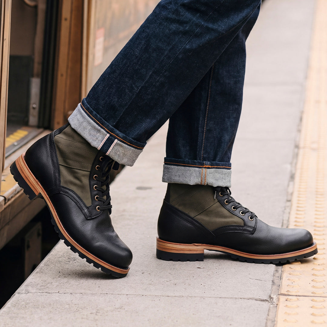 Jungle Boots 8" (Forest Green x Raven Black) Goodyear Welted