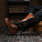 The Brandon Cap Toe Boots (Russet Waxed Roughout) (Munson Last - Goodyear Welted)