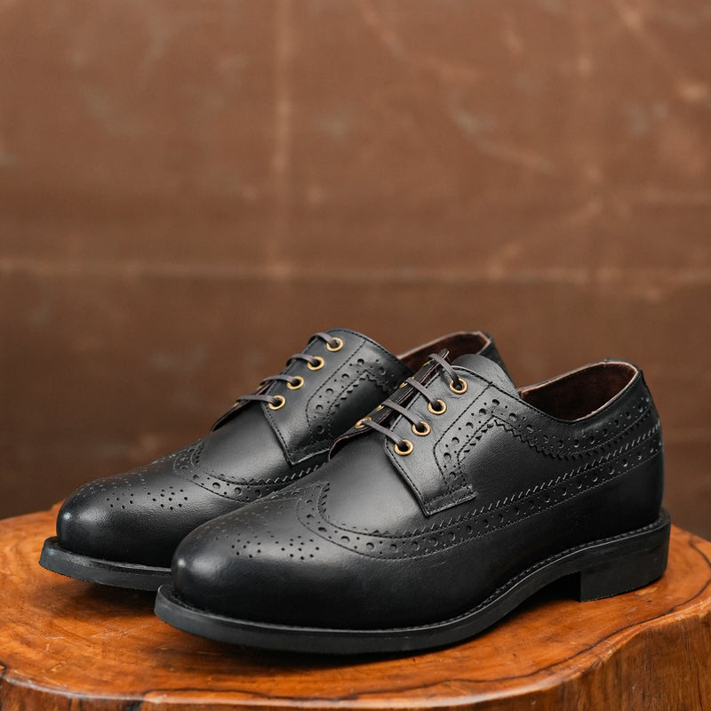 Sterling Brogue Shoes (Raven Black) Goodyear Welted STC