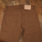 Five Pocket Fox Brown 12 Oz Duck Canvas Pants For Men (True Straight)