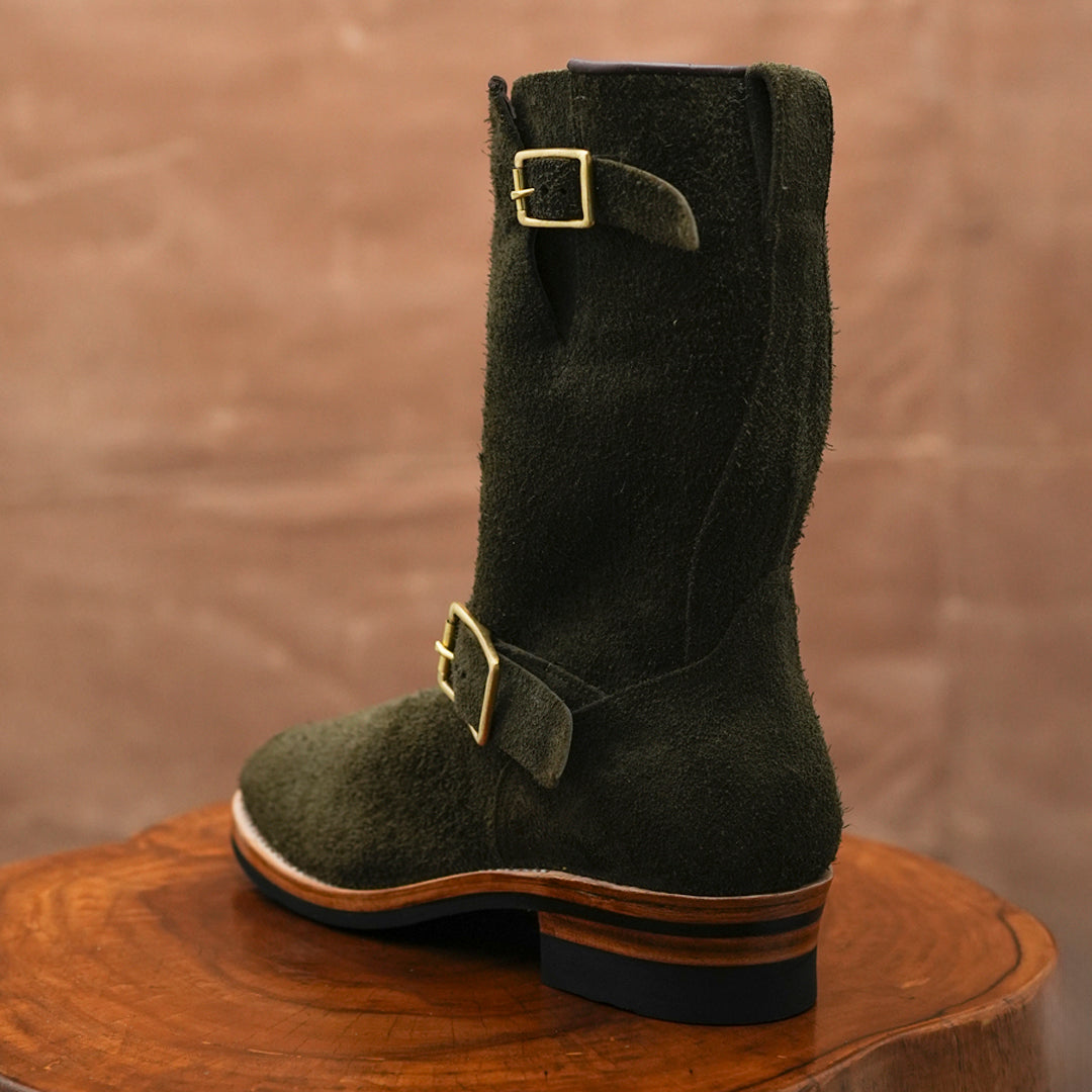 The Foundry Engineer Boots (Grizzly Green) Goodyear Welted
