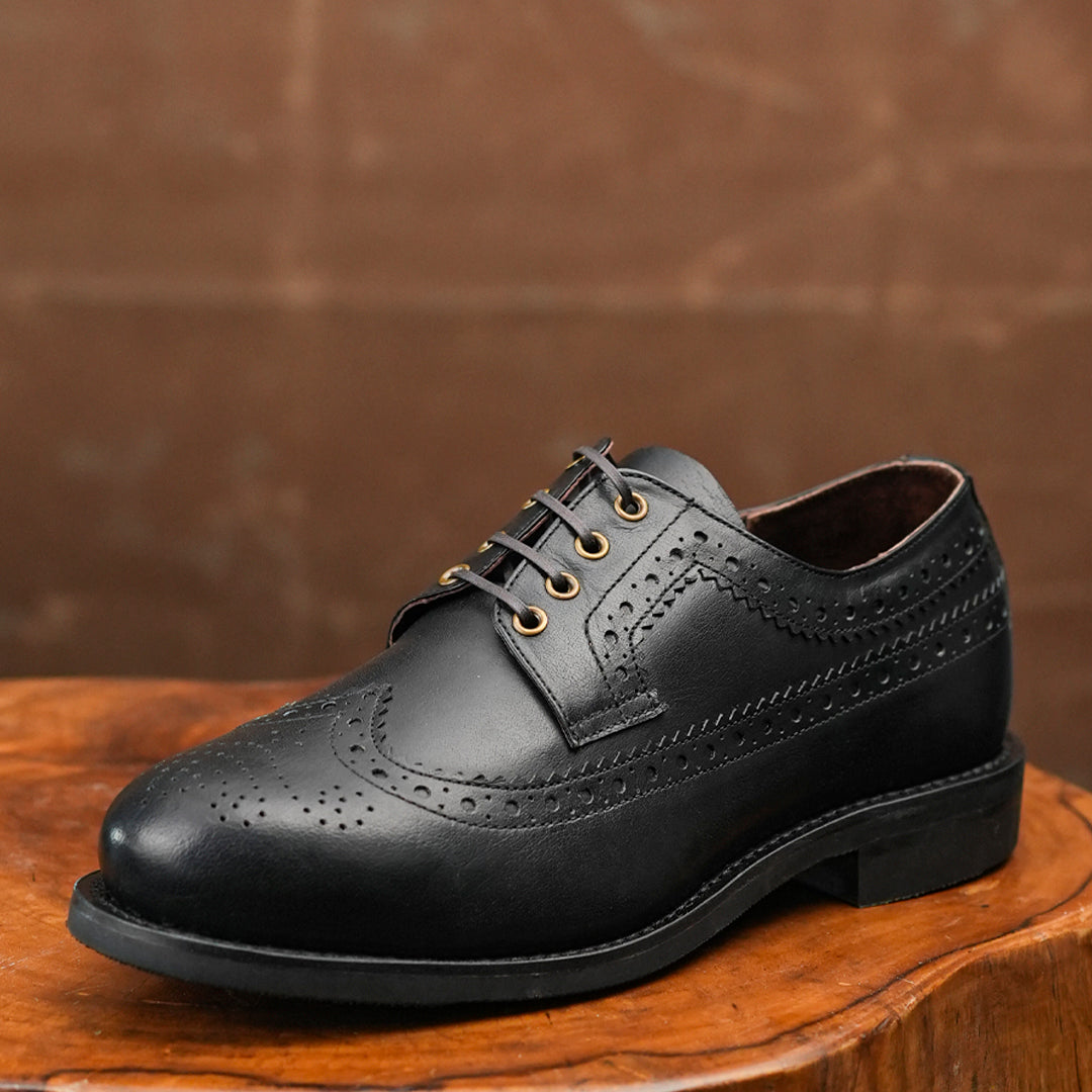 Sterling Brogue Shoes (Raven Black) Goodyear Welted
