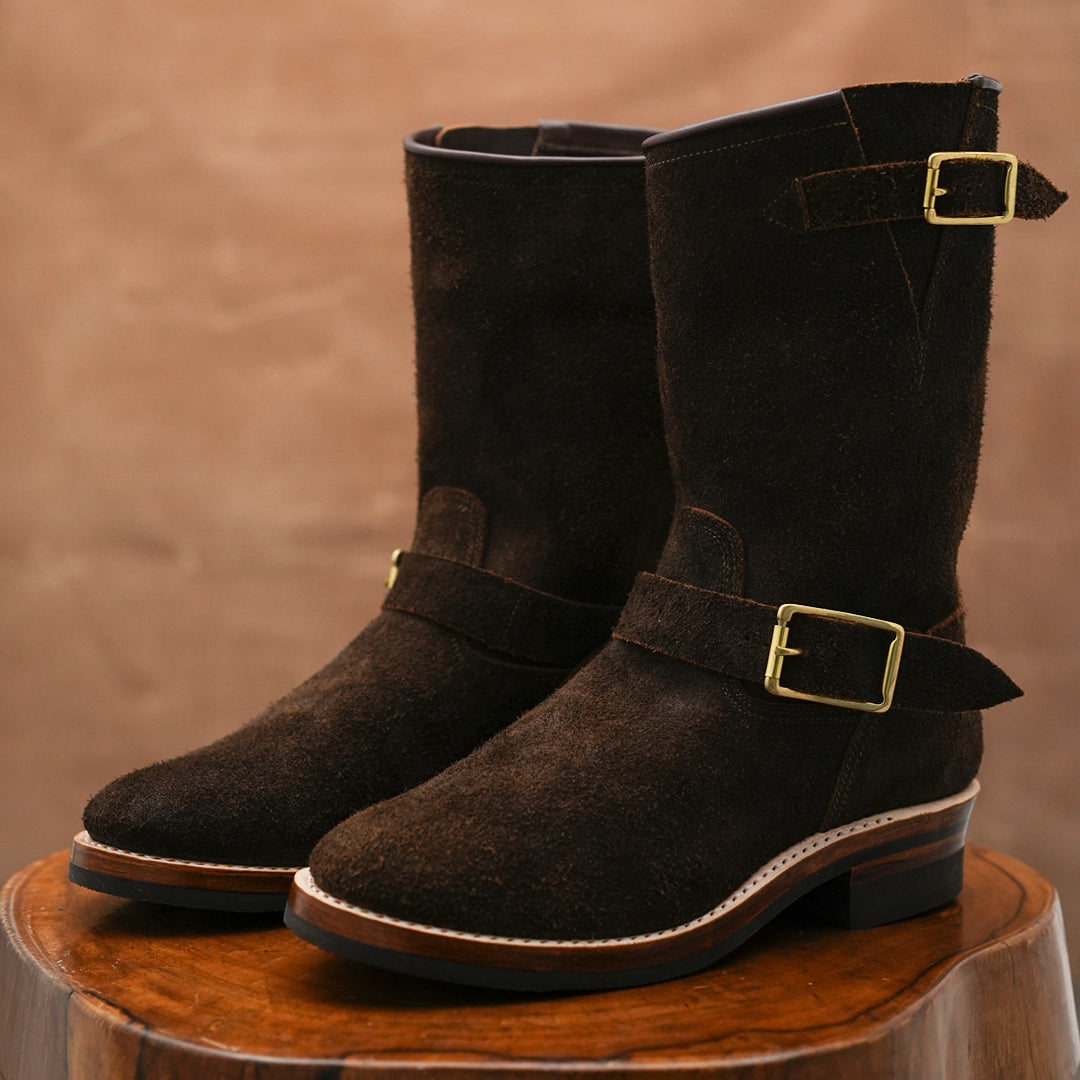 The Foundry Engineer Boots (Grizzly Brown) Goodyear Welted