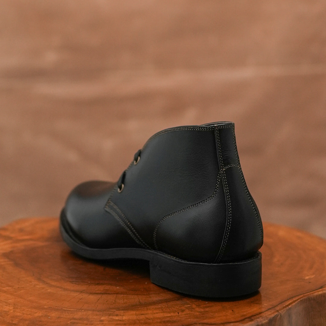 Hampton Desert Boot (Raven Black) Goodyear Welted