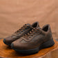 Classic Retro Leather Sneakers (Vintage Brown With Black Sole)