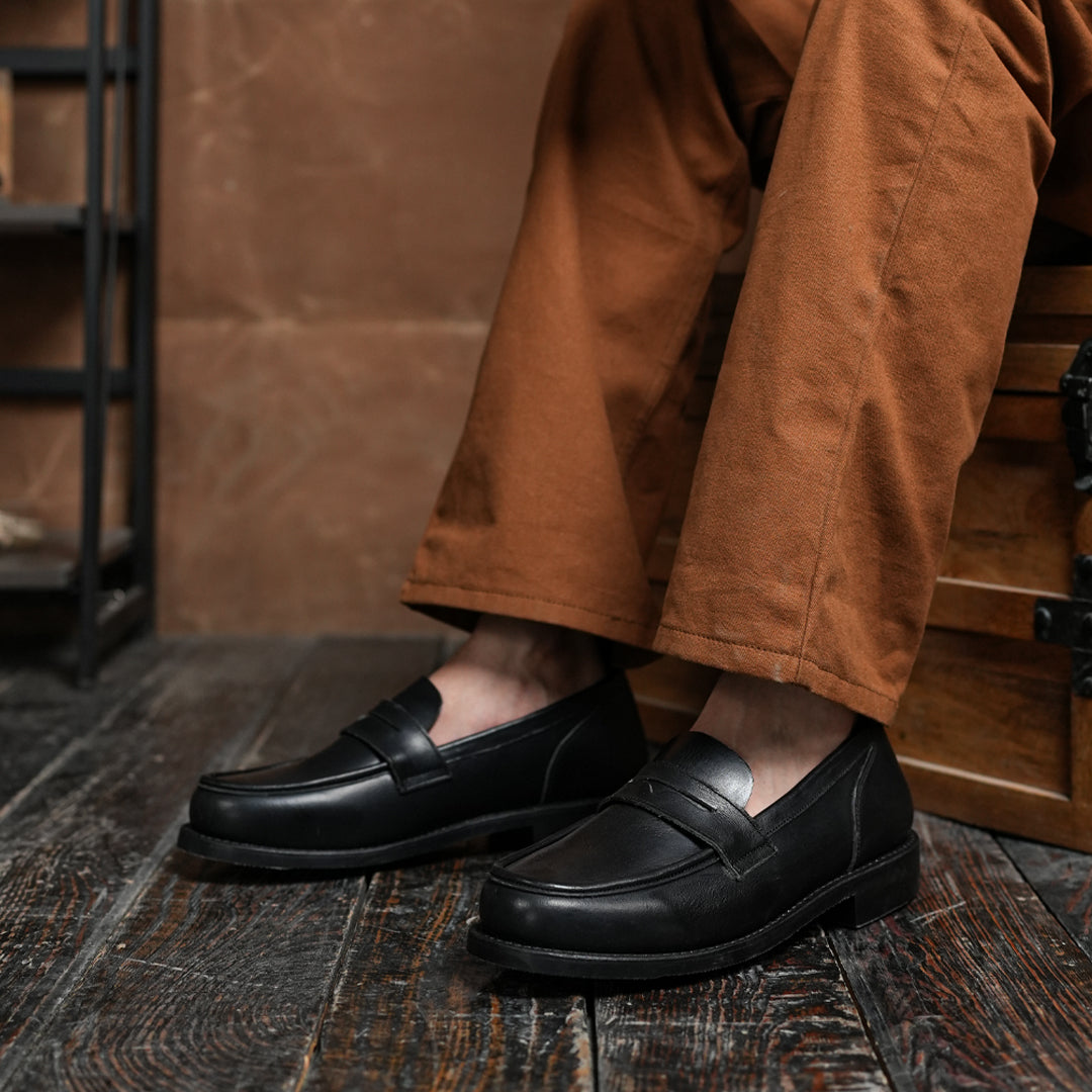 Oslo Penny 2.0 Loafers (Raven Black) Goodyear Welted