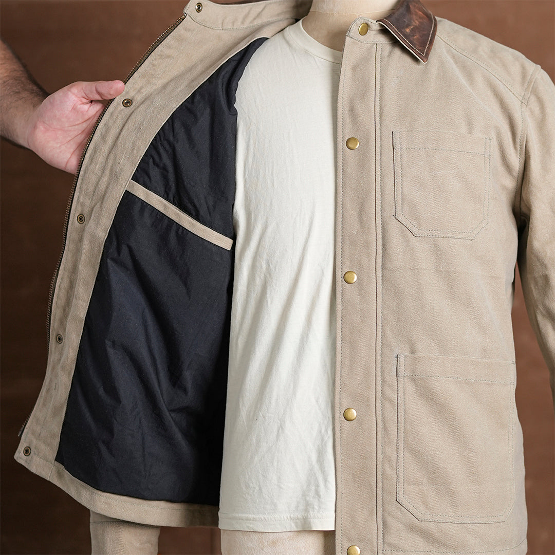Cabin Jacket Sandstorm 12 Oz Oil Waxed Twill