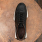 Old Skool Retro Leather Sneakers (Raven Black With White Sole)
