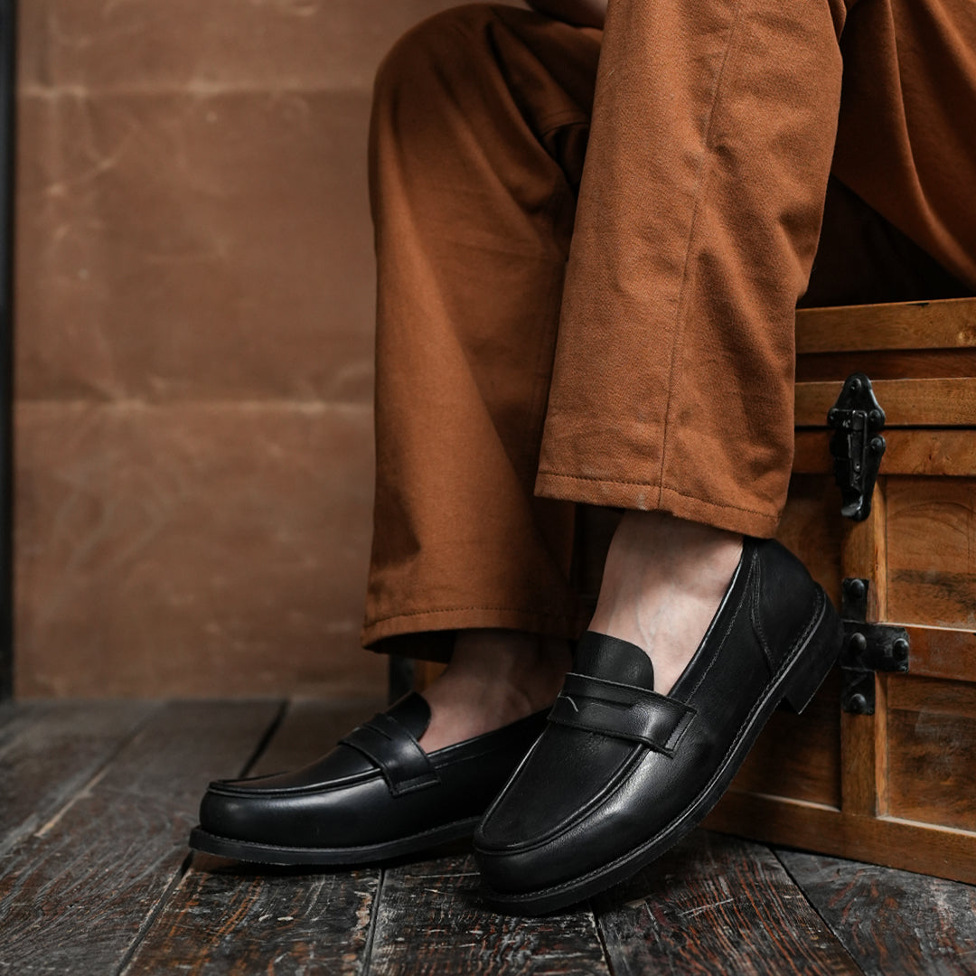 Oslo Penny 2.0 Loafers (Raven Black) Goodyear Welted