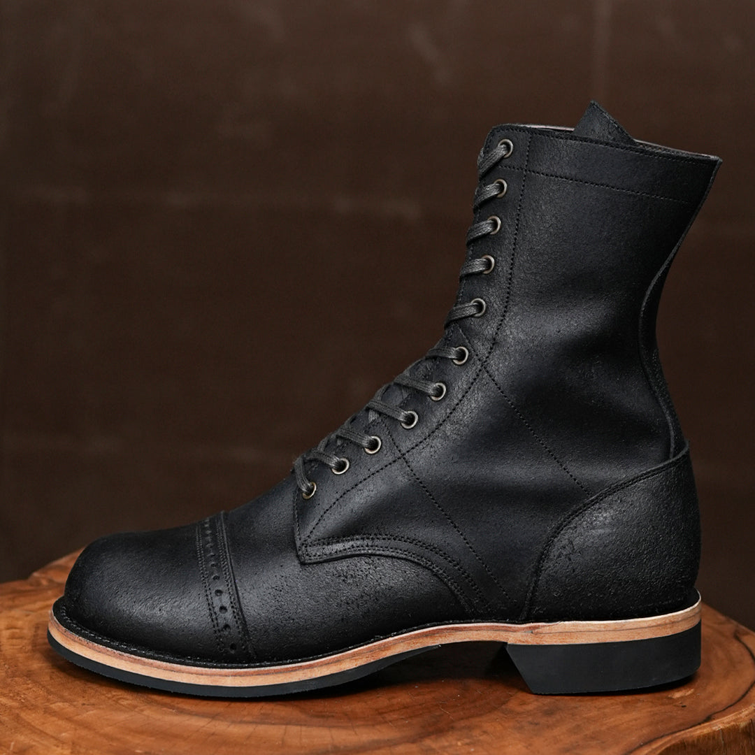 Hell Jumper Boots ( Black Oiled Roughout ) with Trooper Sole