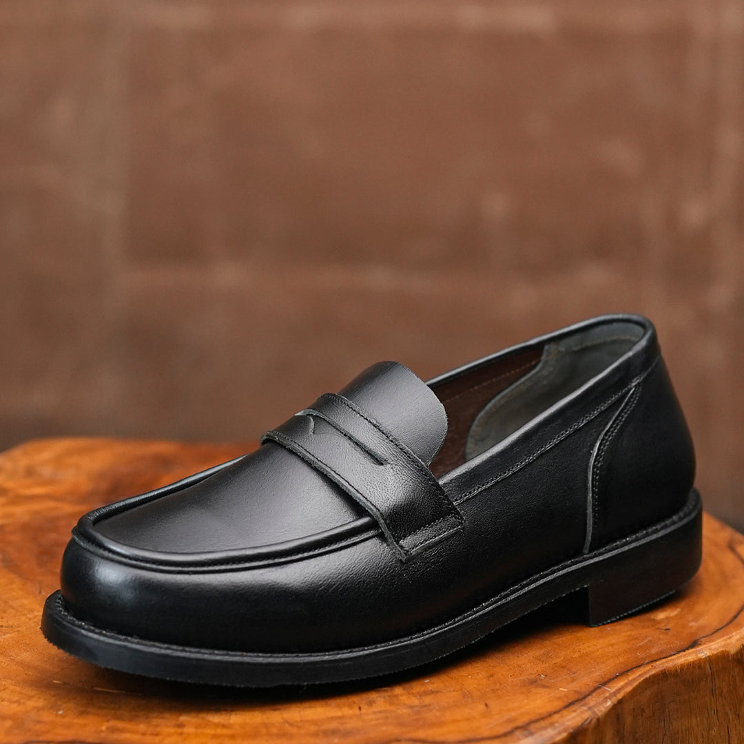 Oslo Penny 2.0 Loafers (Raven Black) Goodyear Welted – Craft & Glory