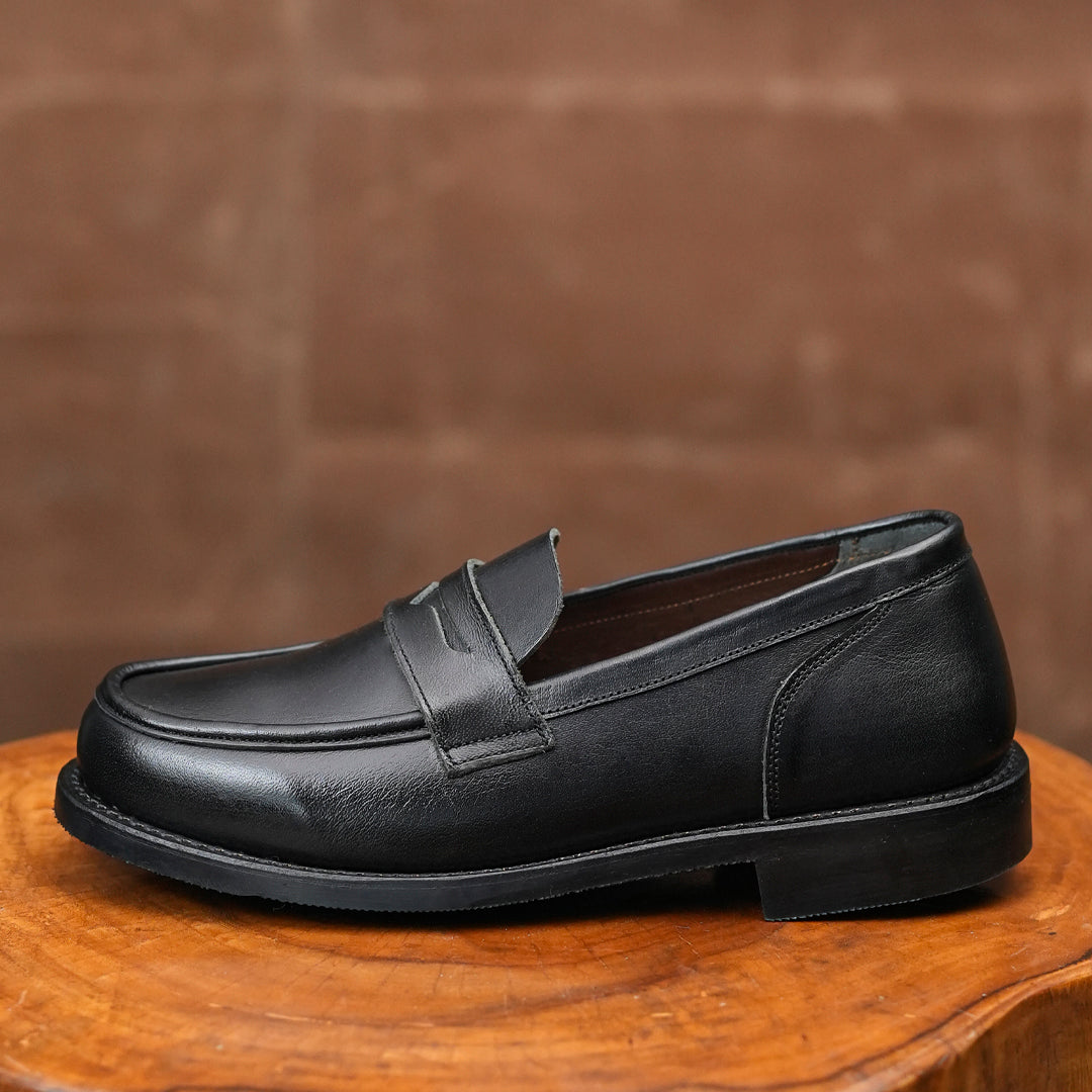 Oslo Penny 2.0 Loafers (Raven Black) Goodyear Welted
