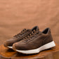 Old Skool Retro Leather Sneakers (Vintage Brown With White Sole)