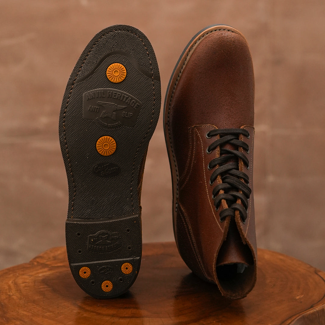 The Craft Boondocker Boots (Russet Waxed Roughout) Goodyear Welted