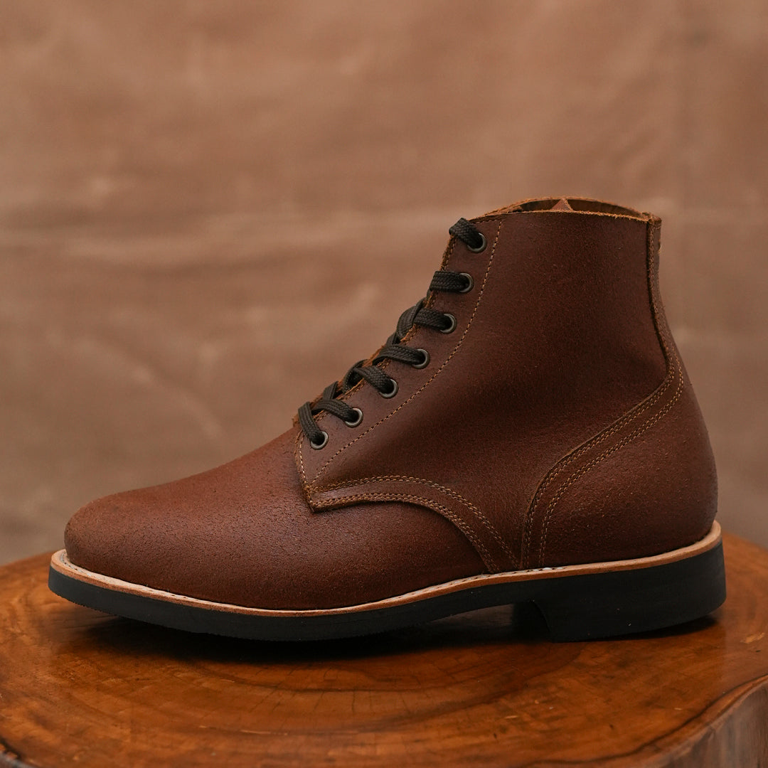 The Craft Boondocker Boots (Russet Waxed Roughout) Goodyear Welted