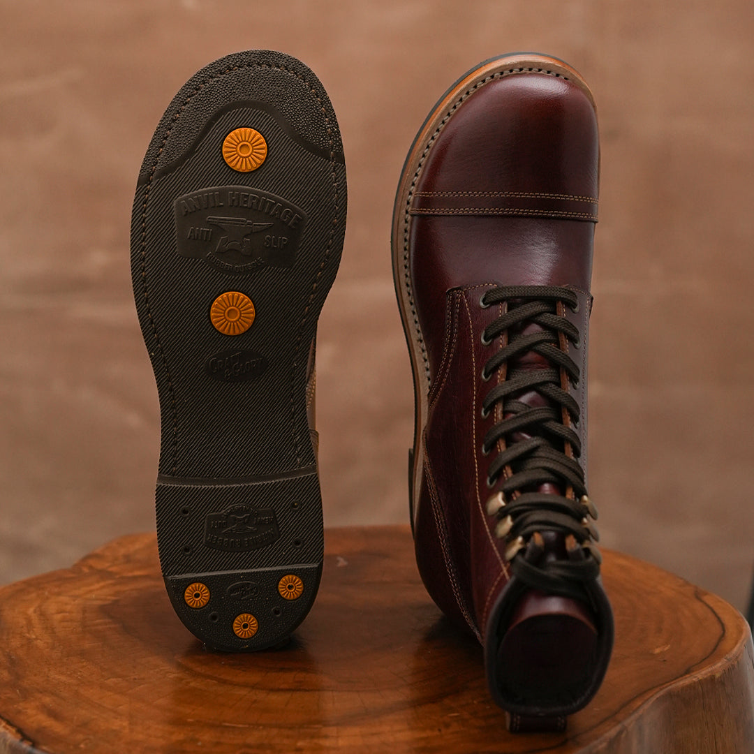 The Brandon Cap Toe Boots (Saddle Tan) (Munson Last - Goodyear Welted)