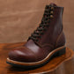 The Brandon Cap Toe Boots (Saddle Tan) (Munson Last - Goodyear Welted)