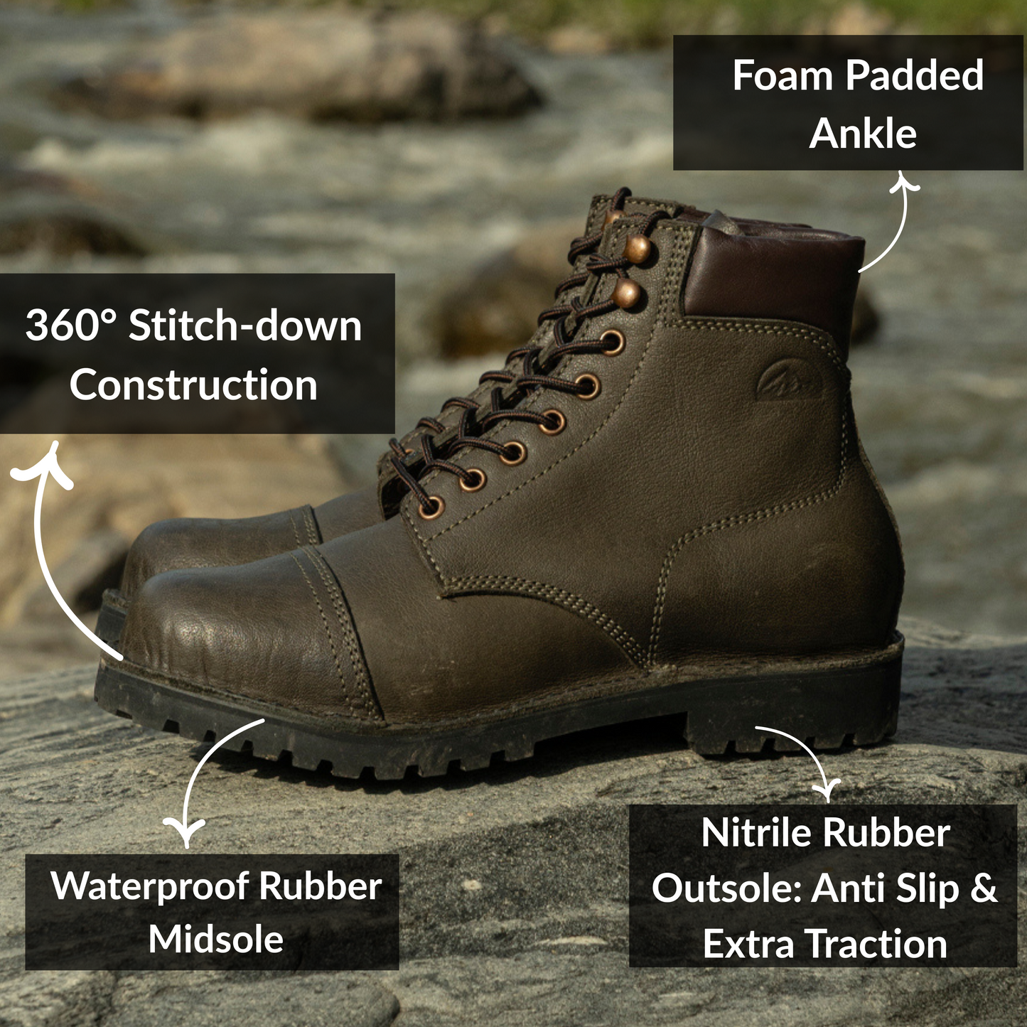 Women Himalayan Trailmaster Boots 6" (Moss Green) Water Repellent