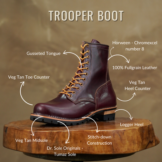 Trooper Boots 8" (Horween Chromexcel Color 8)