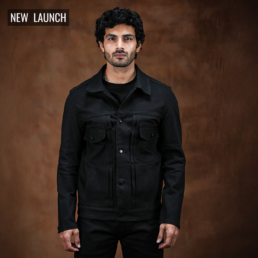 Trucker Type 2 Double Black 14 Oz Selvedge Denim