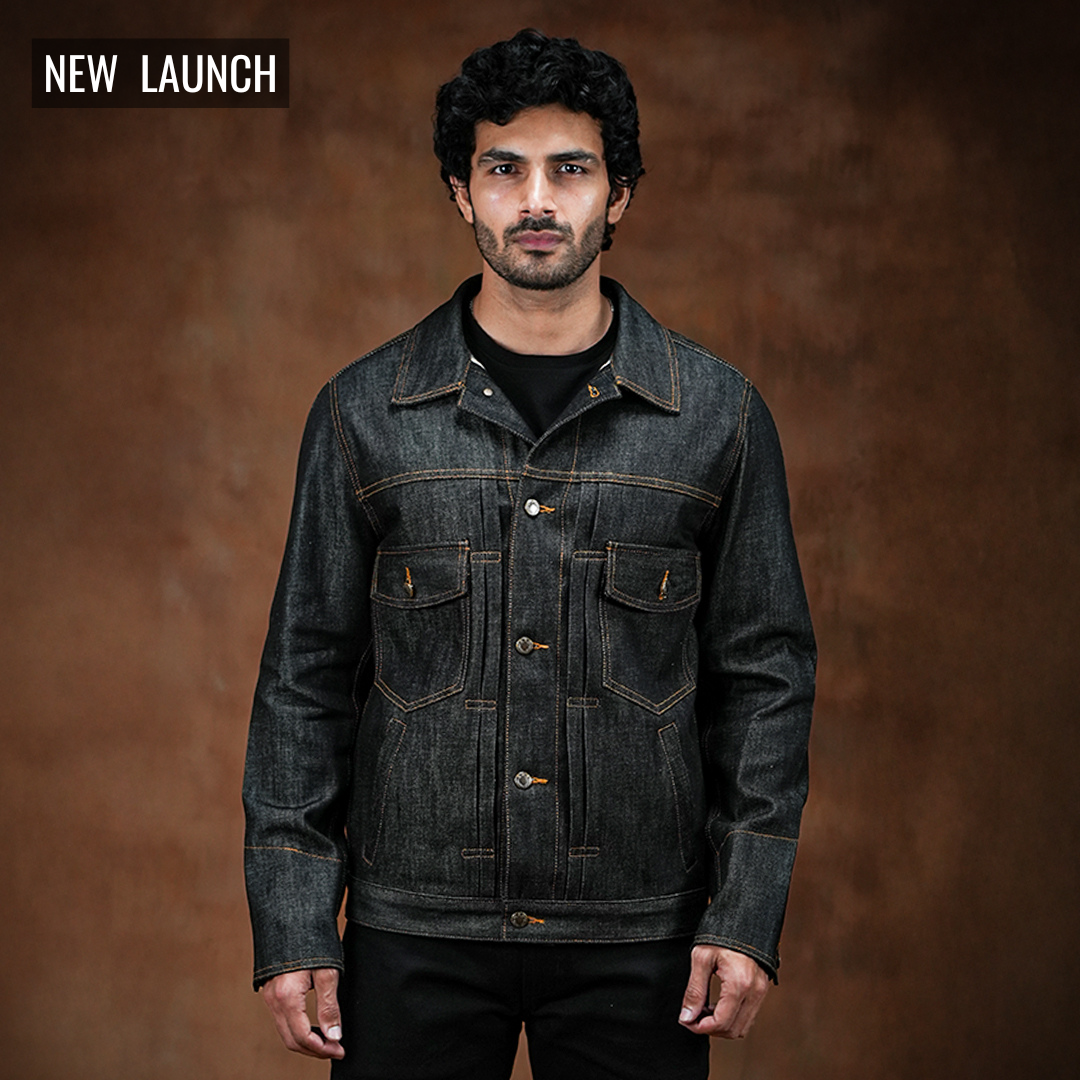 Trucker Type 2 Ghost Black 13 Oz Selvedge Denim