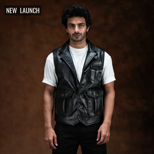 Gentleman's Vest Jacket (Raven Black)