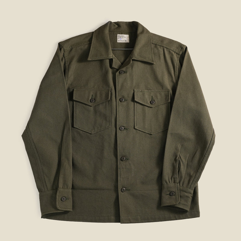 Fatigue Over Shirt Duck Canvas Olive Green