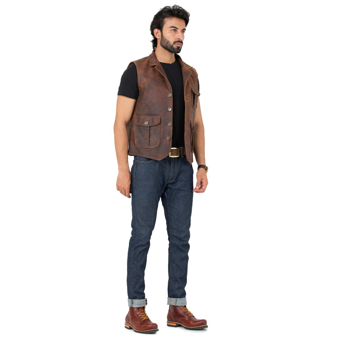 Gentleman’s Vest Jacket (Vintage Tan)