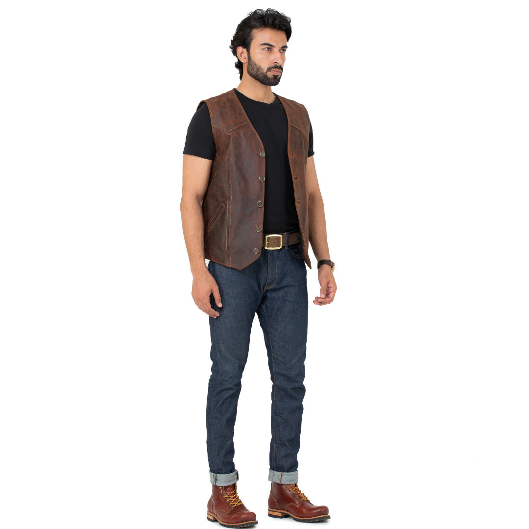 Outlaw Vest Jacket (Vintage Tan)