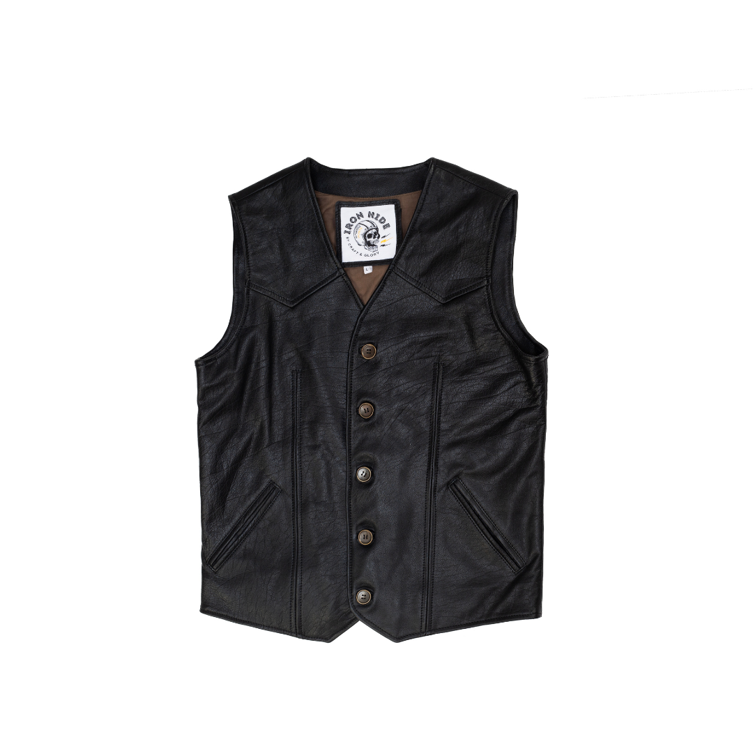 Outlaw Vest Jacket (Raven Black)