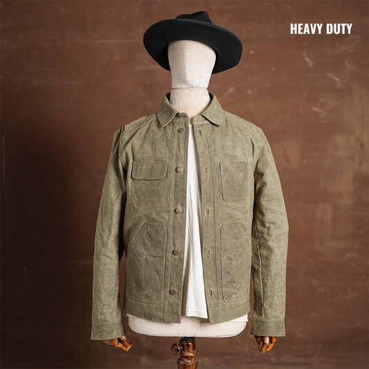 Chore Jacket Field Tan 12 Oz Hard Waxed Canvas