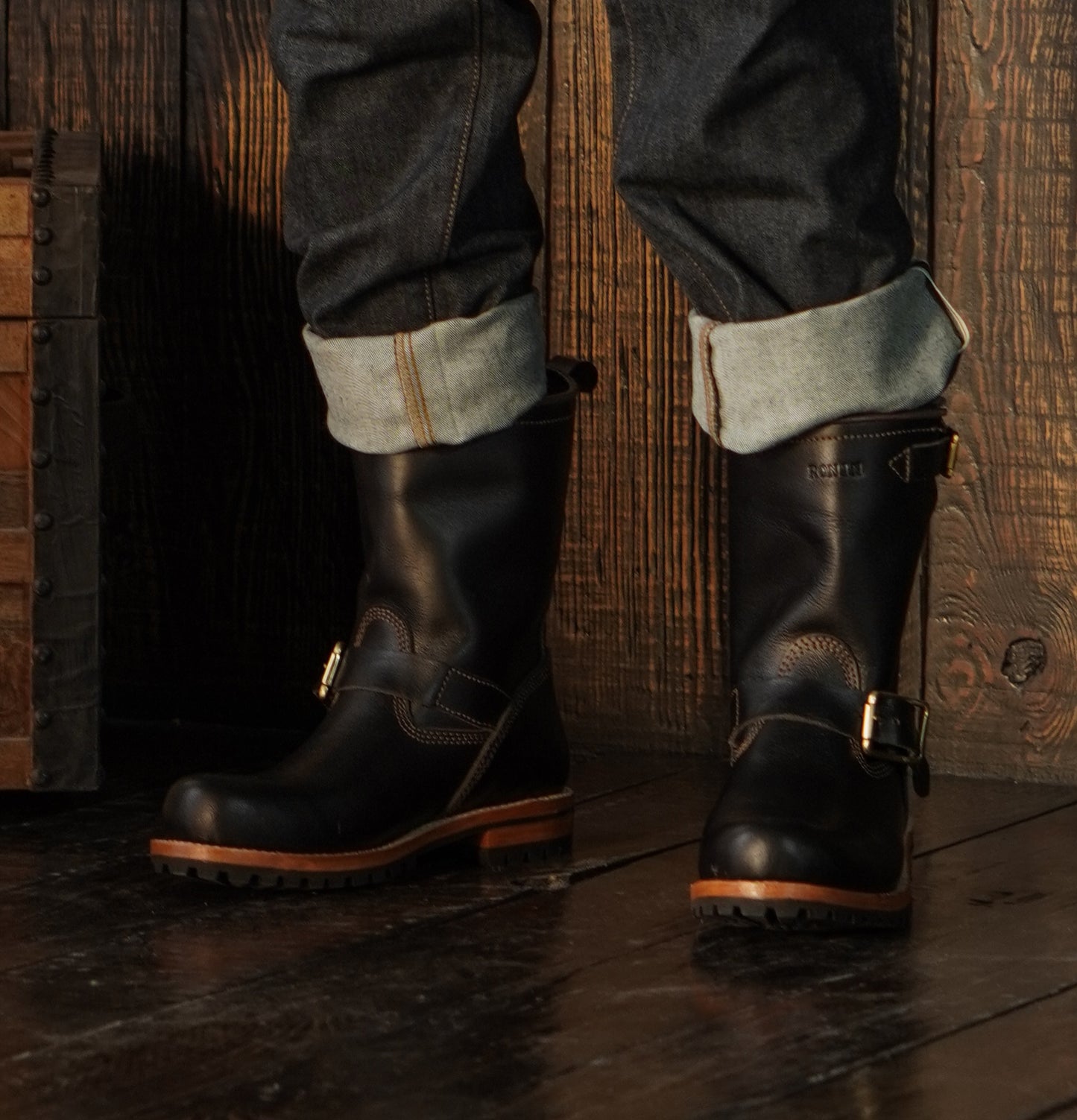 Engineer Boots (Raven Black) Goodyear Welted