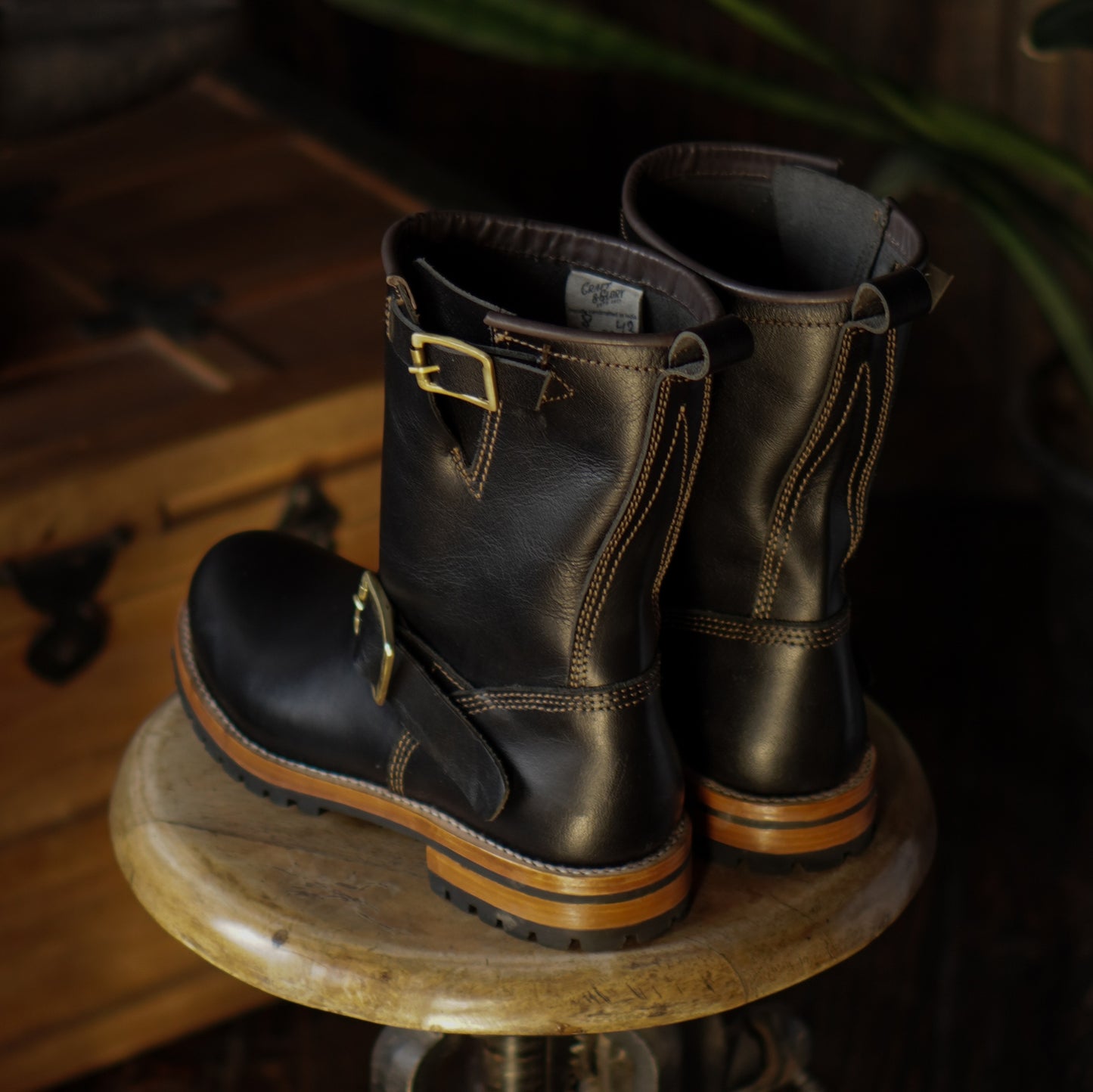 Engineer Boots (Raven Black) Goodyear Welted