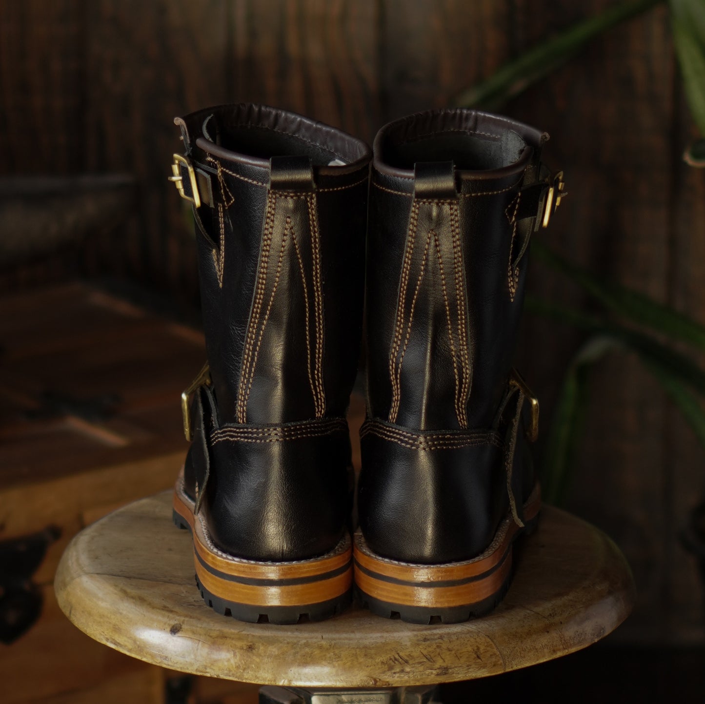 Engineer Boots (Raven Black) Goodyear Welted