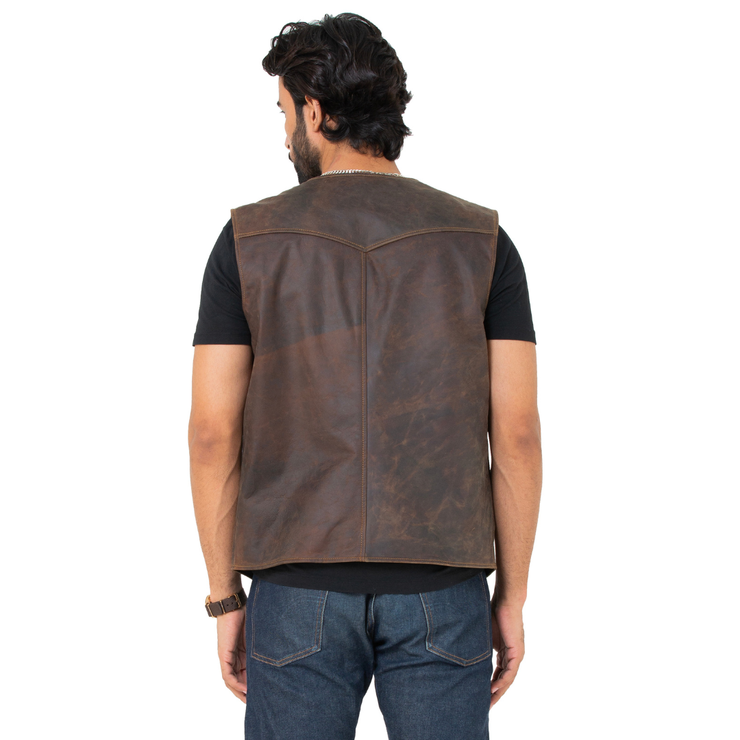 Outlaw Vest Jacket (Vintage Brown)