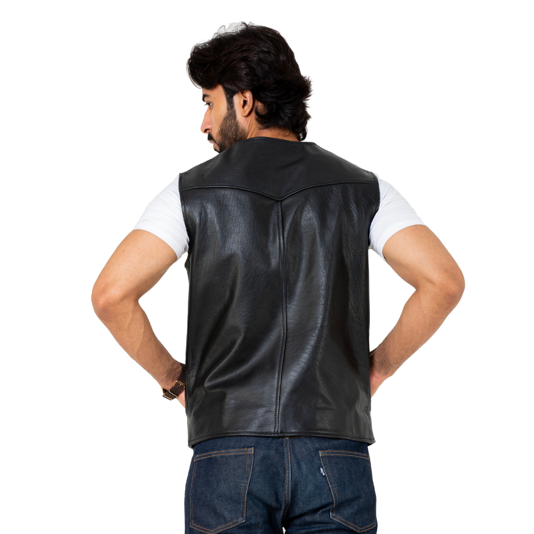 Outlaw Vest Jacket (Raven Black)