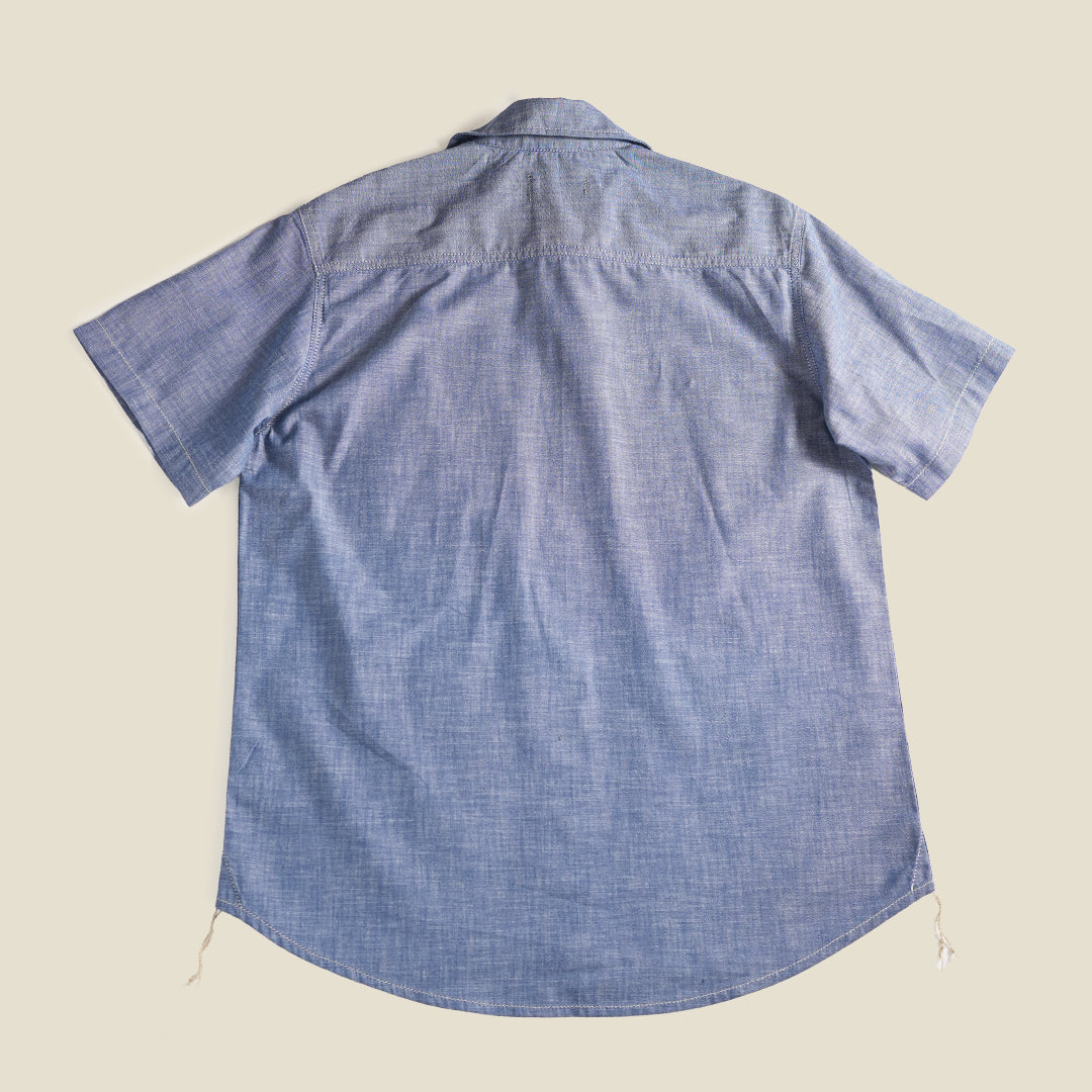Heritage Work Shirt Half Sleeves Chambray Blue