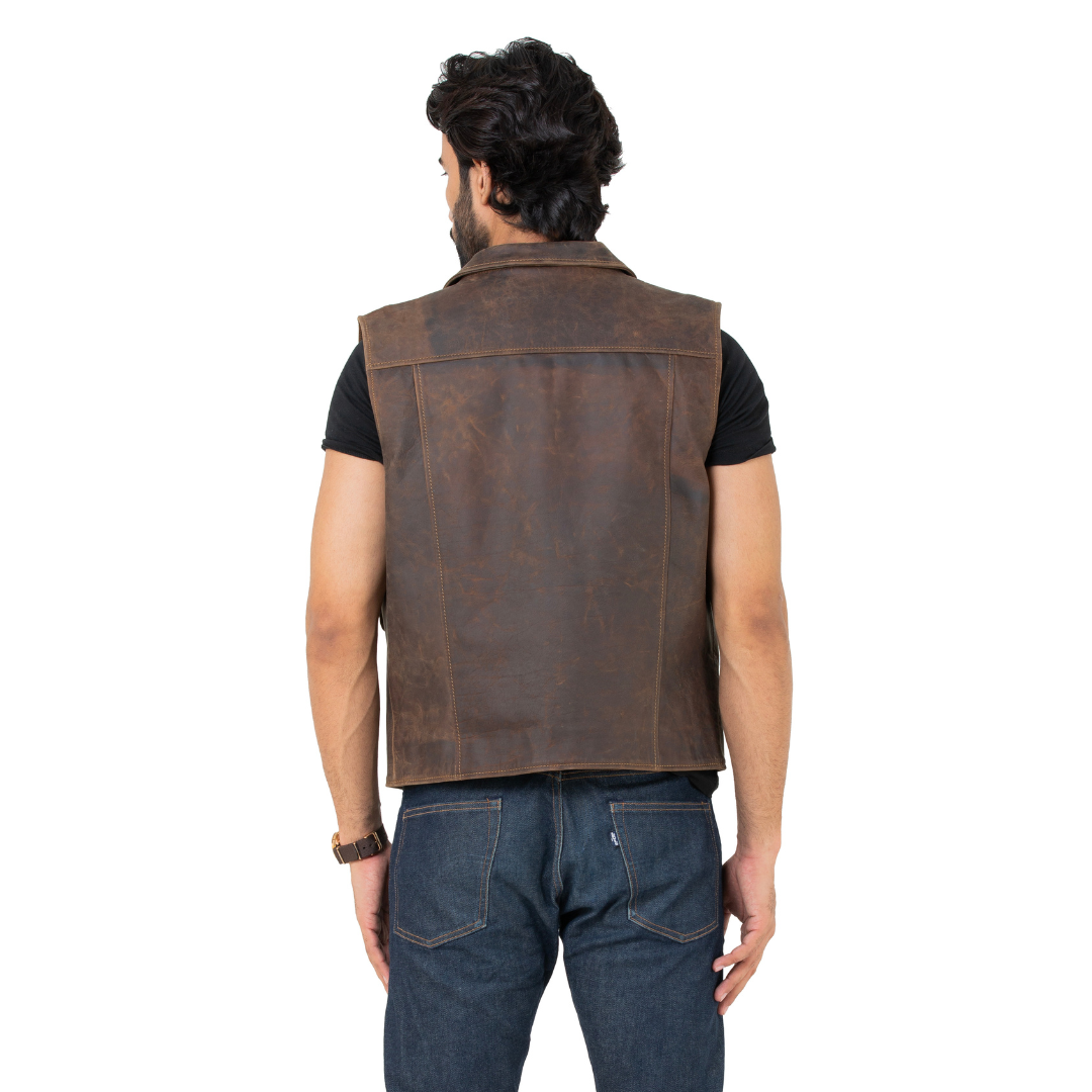 Gentleman’s Vest Jacket (Vintage Brown)